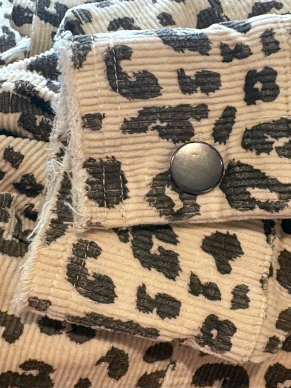 Mystree Cream and Brown Leopard Print Jacket Size Small - Picture 5 of 5